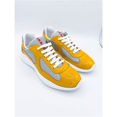 prada logo technical fabric sneaker|Patent Leather And Technical Fabric Prada America's Cup .